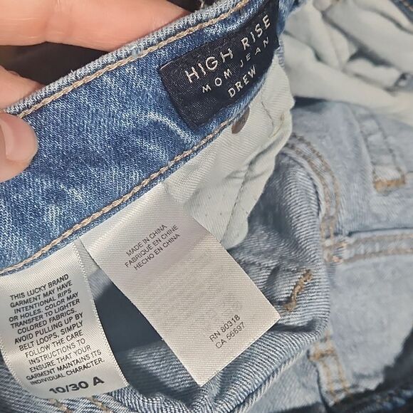 GUC Lucky Brand High Rise Mom Drew Raw Hem JEANS - Picture 5 of 9